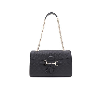 GUCCI Sima Horsebit Emily Schultertasche mit goldener Kette 295402 158020623 [P]