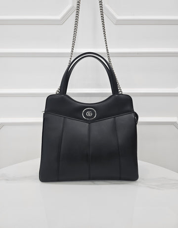 GUCCI Kleine GG Baumwolle Medium Tote Bag Schwarz 745911 158020868 [P]