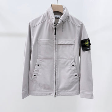 STONE ISLAND Softshell-Hoodiejacke in Hellgrau 158020936 [P]
