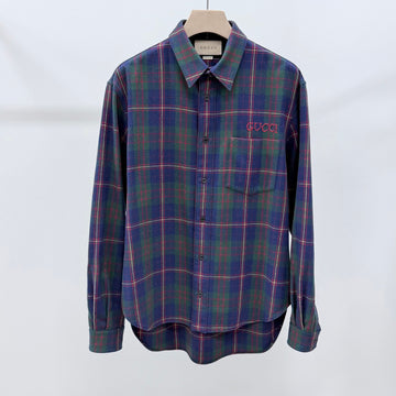 GUCCI フランネルチェックシャツ 48 158021150 [P]