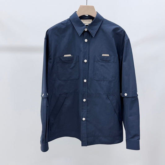 GUCCI [S+ランク/48] エンドルフィン コットン ポリエステル シャツ ジャケット 158021154 [P]