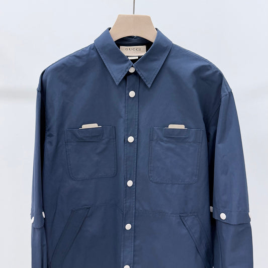 GUCCI [S+ランク/48] エンドルフィン コットン ポリエステル シャツ ジャケット 158021154 [P]