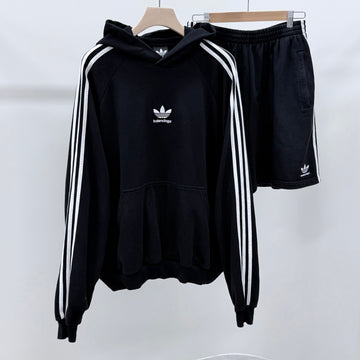 Balenciaga Adidas Three Stripe Hooded Shorts Set 158021297 [P]