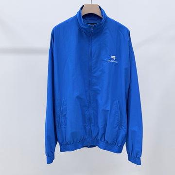 Balenciaga Sporty B Track Windbreaker Jacket Blue 48 158021370 [P]