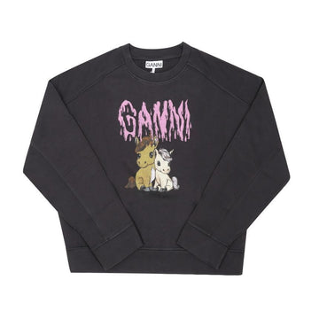 GANNI Damen Sweatshirt mit Pony-Logo 157225025 [P]