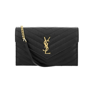 SAINT LAURENT マトラッセエンベロープゴールドチェーンクロスバッグ 157967939 [P]