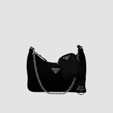 PRADA Re-Edition 2005 Nylon Schultertasche Schwarz 1BH204 158053681 [P]