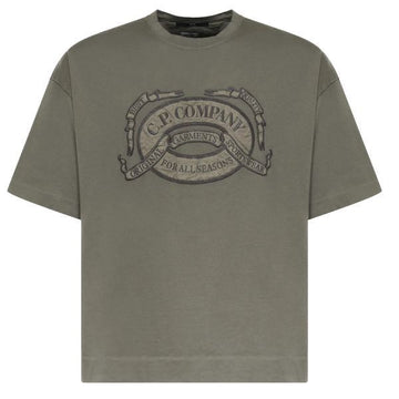 CP COMPANY 201 Jersey Short Sleeve Boxy Logo T-Shirt 158070632 [P]