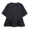 Ganni Dark Blue Denim Peplum Blouse 156973112 [P]