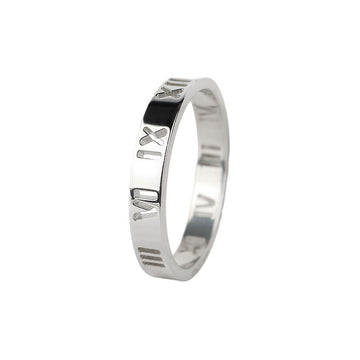 TIFFANY & CO 925 Silber Sterling Atlas Ring Größe 19 (Kaufbeleg) 37396-2 158080129 [P]