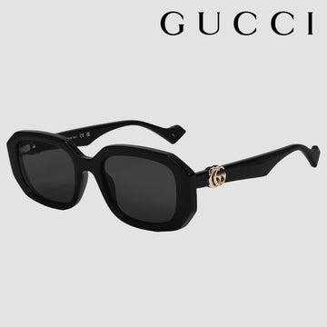 Gucci GG Logo Square Horn-Rimmed Sunglasses GG1535S 001 Black 127482866 [P]