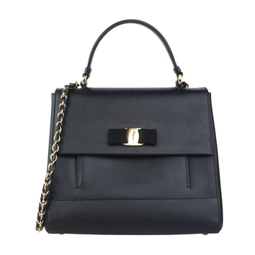 Salvatore Ferragamo Gold Bow Ribbon Top Handle Kelly Shoulder Bag 37465Y 158085490 [P]