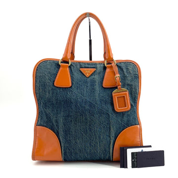 PRADA Denim Tote Bag mit Saffiano-Besatz BN2254 158086955 [P]