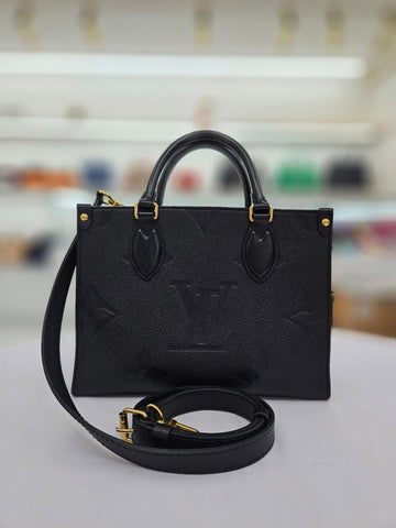 LOUIS VUITTON OnTheGo PM Tote und Schultertasche Schwarz M45653 158091908 [P]