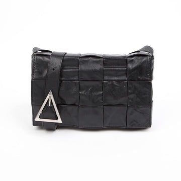 Bottega Veneta Intrecciato Leather Crossbody Bag Black 157797258 [P]