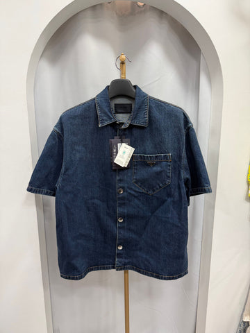 Prada New Denim Shirt Short Sleeve XL 158092294 [P]