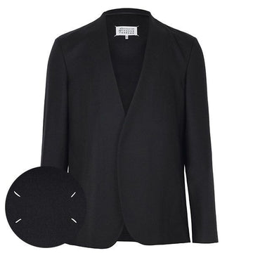 Maison Margiela Minimalist Collarless Wool Jacket 157796636 [P]