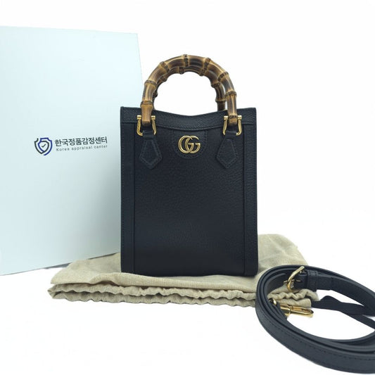 Gucci Diana Mini Tote Bag Black 739079 158092619 [P]