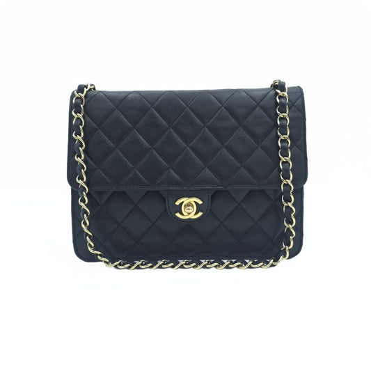 CHANEL Vintage Classic Single Flap Quilted Lammleder Ketten Schultertasche Crossbody Tasche 158092626 [P]