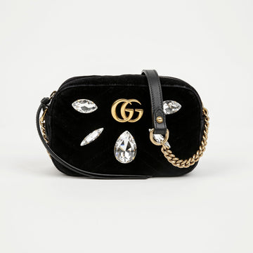 GUCCI クリスタル GG マーモント ミニ ショルダー クロスバッグ 448065 157898873 [P]