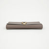 SAINT LAURENT カバシーク レザー フラップ クラッチ ゴールド 157910539 [P]
