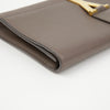 SAINT LAURENT カバシーク レザー フラップ クラッチ ゴールド 157910539 [P]