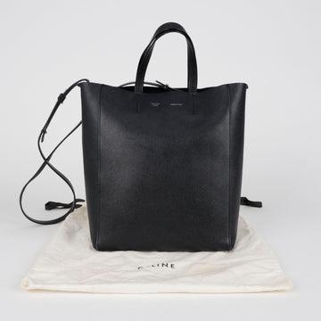 Celine Vertical Cabas Small Leather Tote Shoulder Bag Black 157795958 [P]