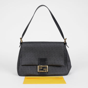 FENDI ジューカ マンマ PVC ショルダーバッグ ブラック 157796026 [P]