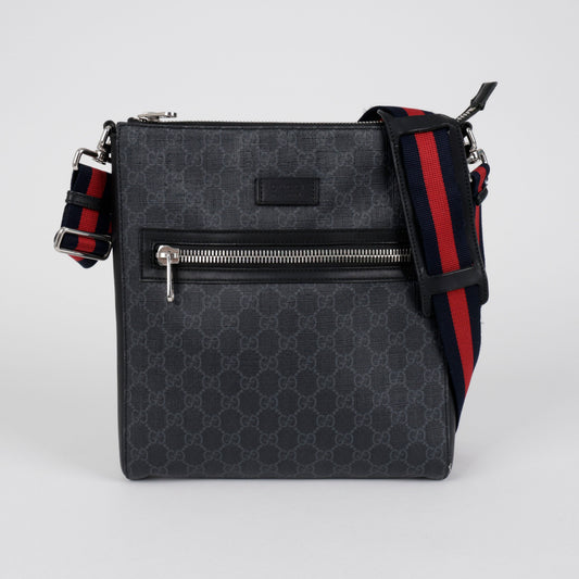Gucci GG Supreme Square Messenger Bag Black 157898617 [P]