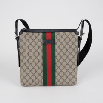 Gucci Web GG Supreme Canvas Messenger Bag Beige 157898621 [P]