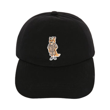 MAISON KITSUNE 26SS QU06102WB0026 P199 Dressed Fox ブラック ボールキャップ 155270791 [P]