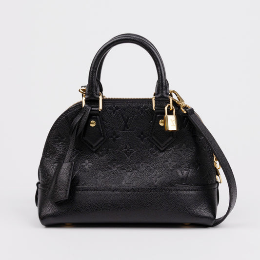 LOUIS VUITTON Neon Alma BB Monogram-Reliefs Leder Schwarz 157639477 [P]