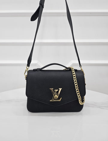 LOUIS VUITTON Oxford Lock Me Schultertasche Schwarz M22735 158094063 [P]
