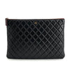 CHANEL Gold-Tone Lambskin Clutch Large 158094992 [P]