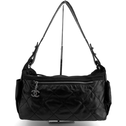 CHANEL Biarritz Hobo Shoulder Bag Large 158096042 [P]