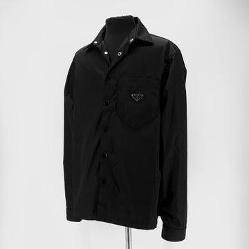 PRADA トライアングルロゴリナイロンメンズシャツジャケット 158096110 [P]
