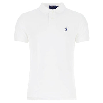 Polo Ralph Lauren Custom Slim Fit Polo Shirt with Blue Pony Embroidery White 710666998 002 140192130 [P]