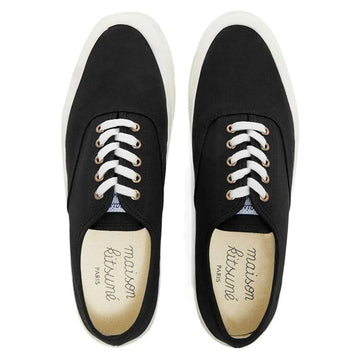 MAISON KITSUNE Herren Canvas Schnürschuhe Schwarz CU04706WW9000 BK 84812611 [P]