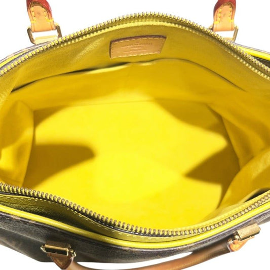 Louis Vuitton Palace MM Tote Bag Shoulder Bag Brown Lime Yellow 158107718 [P]