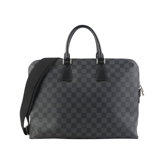 LOUIS VUITTON ダミエ・グラフィット・ポルト・ドキュマン・ジュール・ブリーフケース 37471-2 158112595 [P]