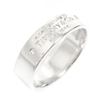 TIFFANY & CO 925 Sterling Silber 2P Diamant Return to Tiffany Narrow Ring 16.5 158113874 [P]
