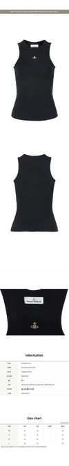 VIVIENNE WESTWOOD Schwarzes 90er ORB besticktes ärmelloses Top 3G01003Z J009C N401 157797086 [P]
