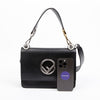 Fendi Kani F Black Leather Tote Shoulder Bag 157298205 [P]