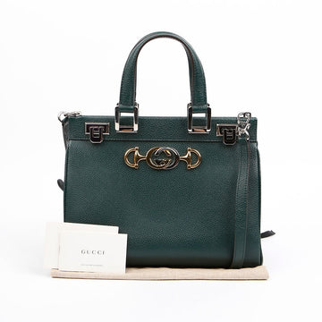 Gucci Small Leather Tote Bag Green 157910423 [P]