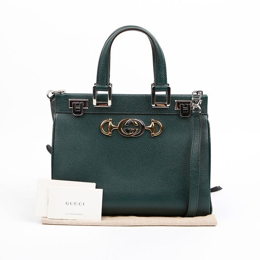Gucci Small Leather Tote Bag Green 157910423 [P]