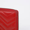 GUCCI GG Marmont Matelassé Zipper Long Wallet Red 158092561 [P]