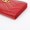 GUCCI GG Marmont Matelassé Zipper Long Wallet Red 158092561 [P]