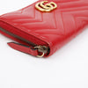 GUCCI GG Marmont Matelassé Zipper Long Wallet Red 158092561 [P]