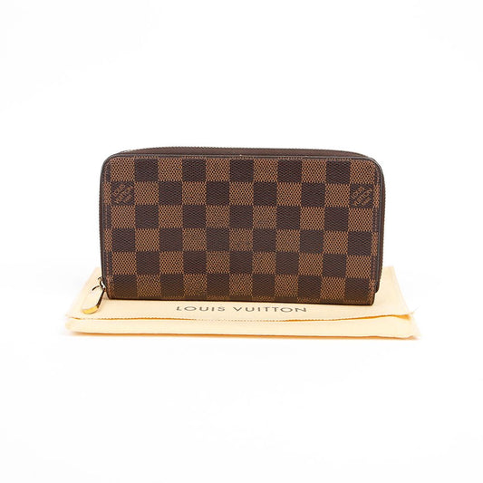 LOUIS VUITTON Gepäckbörse Damier Ébene Canvas Langarmbörse 158092587 [P]
