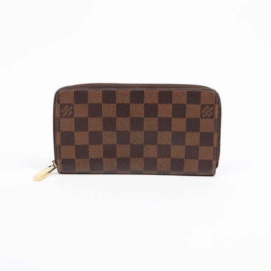 LOUIS VUITTON Gepäckbörse Damier Ébene Canvas Langarmbörse 158092587 [P]